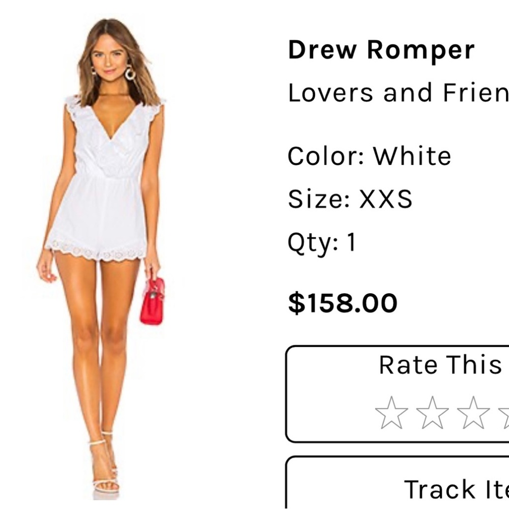 Lovers and Friends, Drew Romper in White - Picture 3 of 16